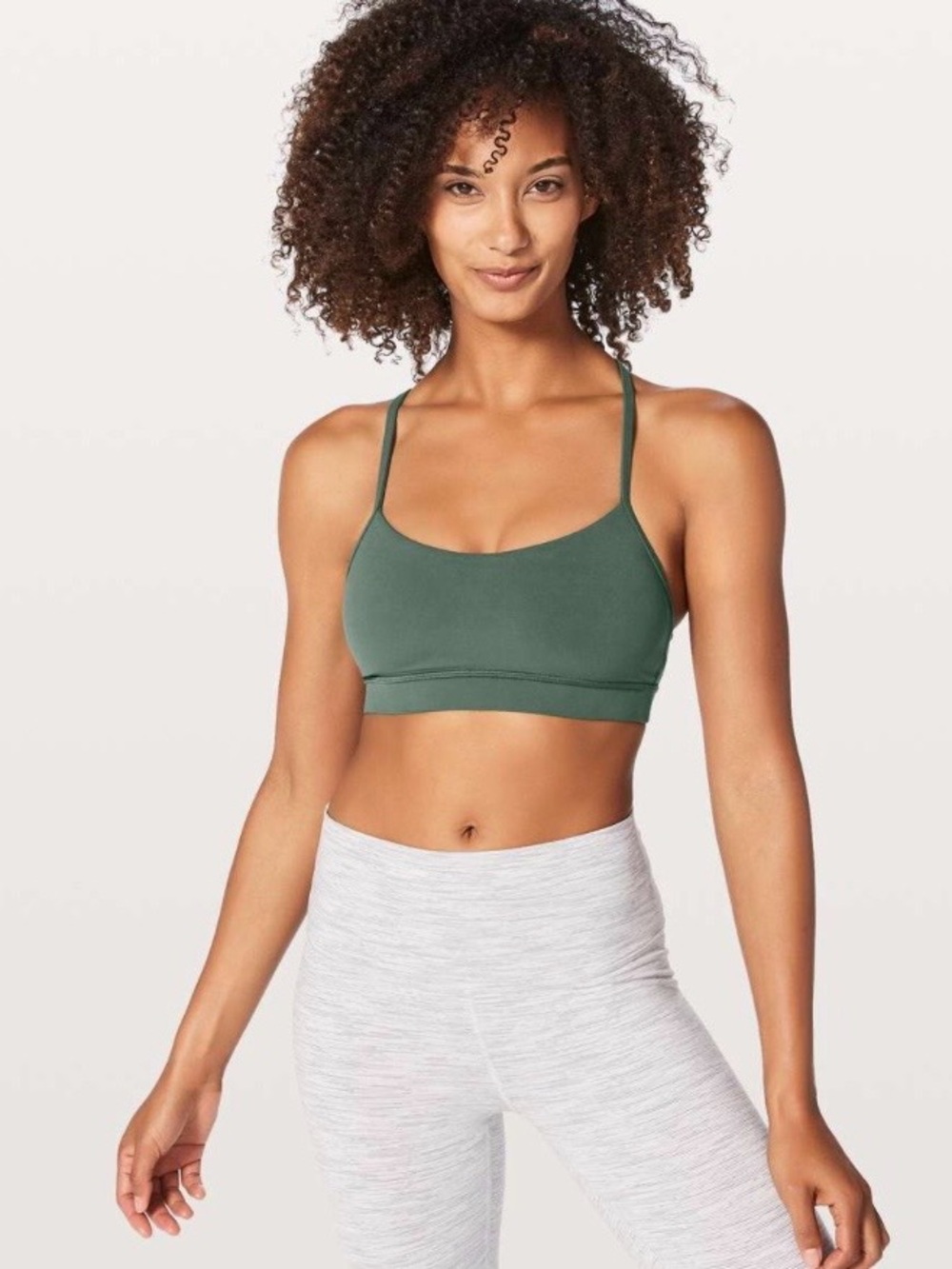 Lululemon Flow Y Bra Nulu Size 6 in Dark Forest (Green)